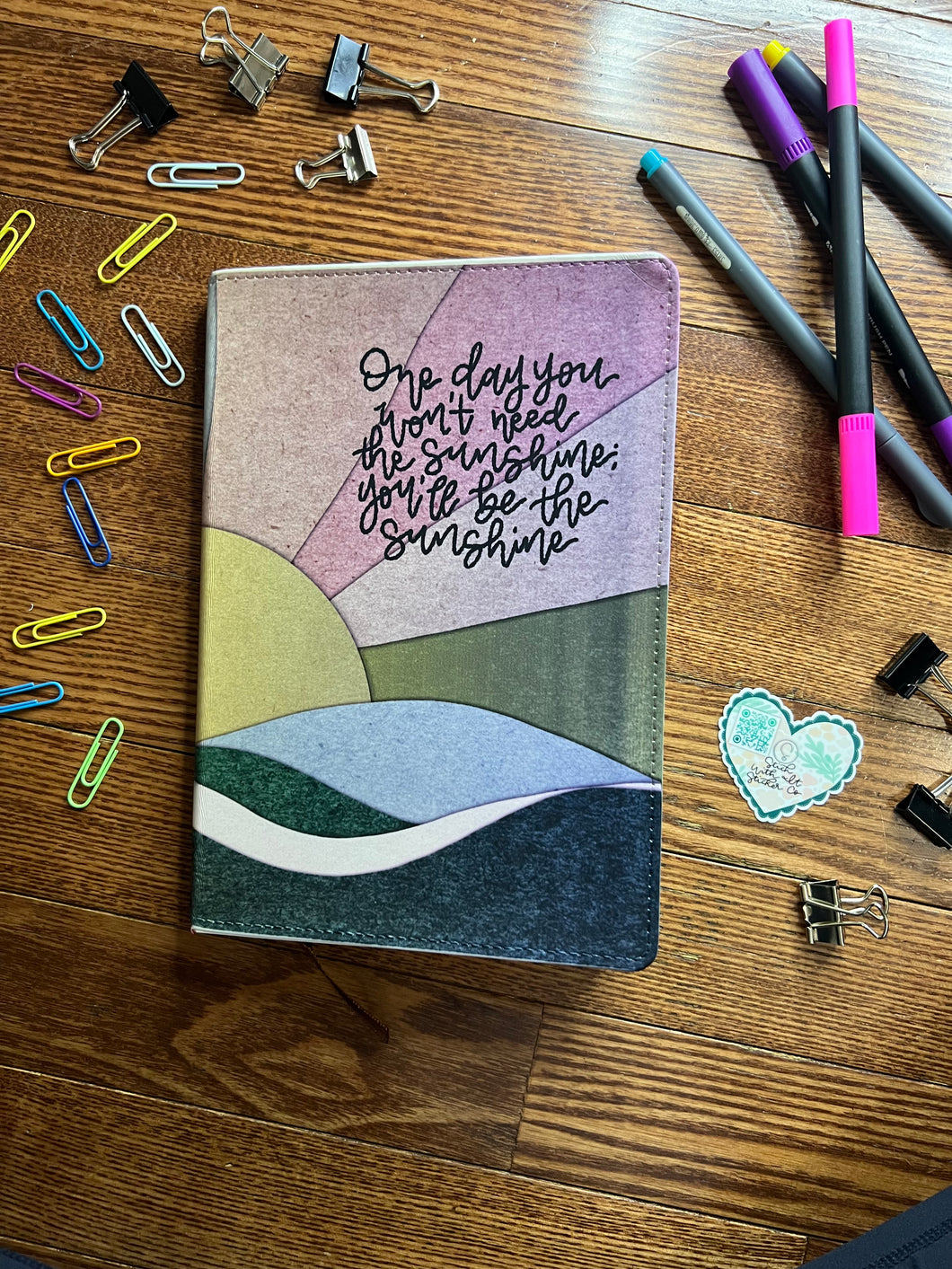 One Day You Won't Need The Sunshine You'll Be The Sunshine Faux Leather Notebook