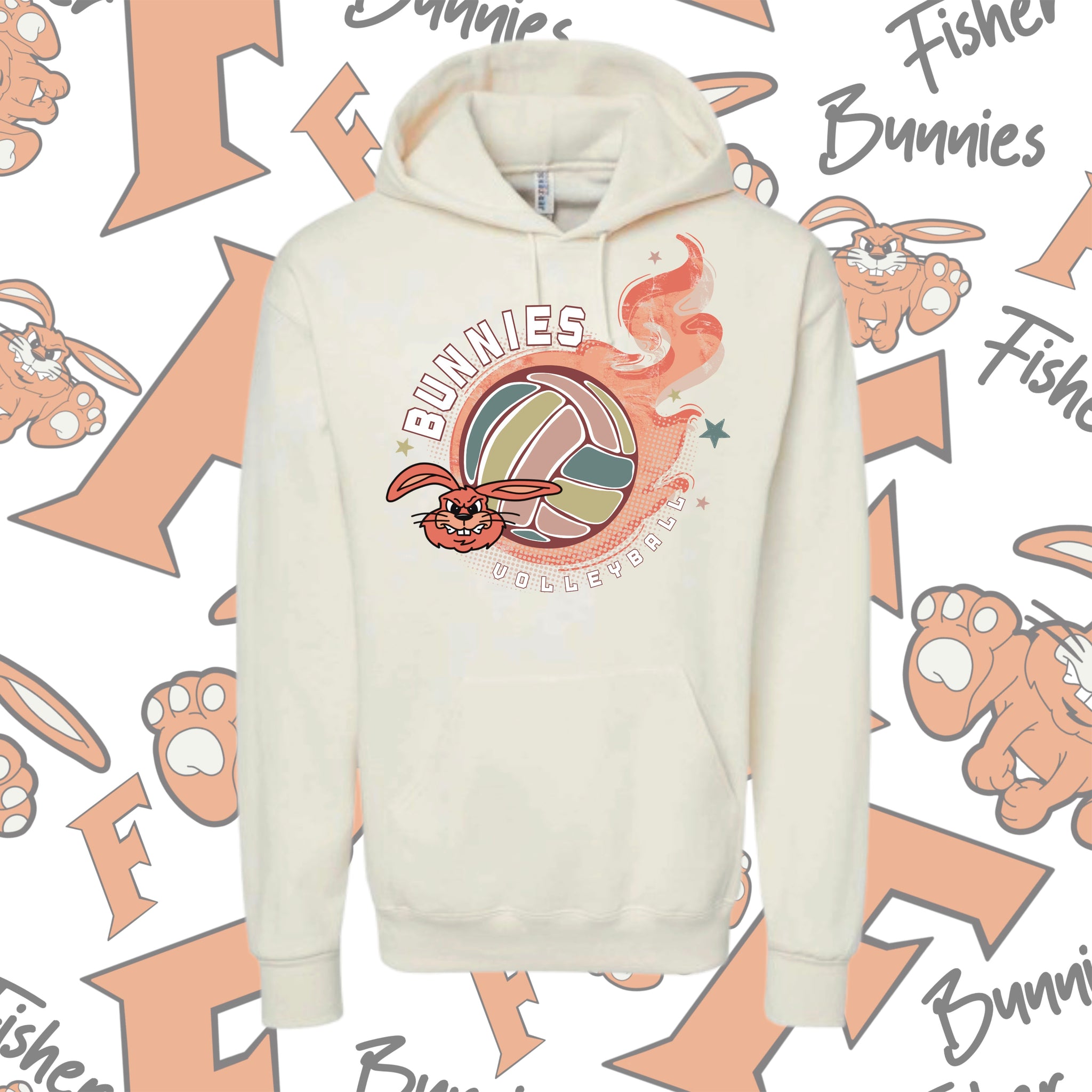 Flames Volleyball Hoodie (2 Color Options)