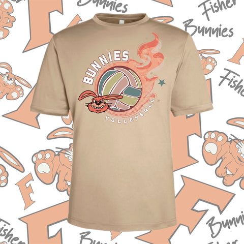 Volleyball Flames Moisture-Wicking Tee (2 Color Options)