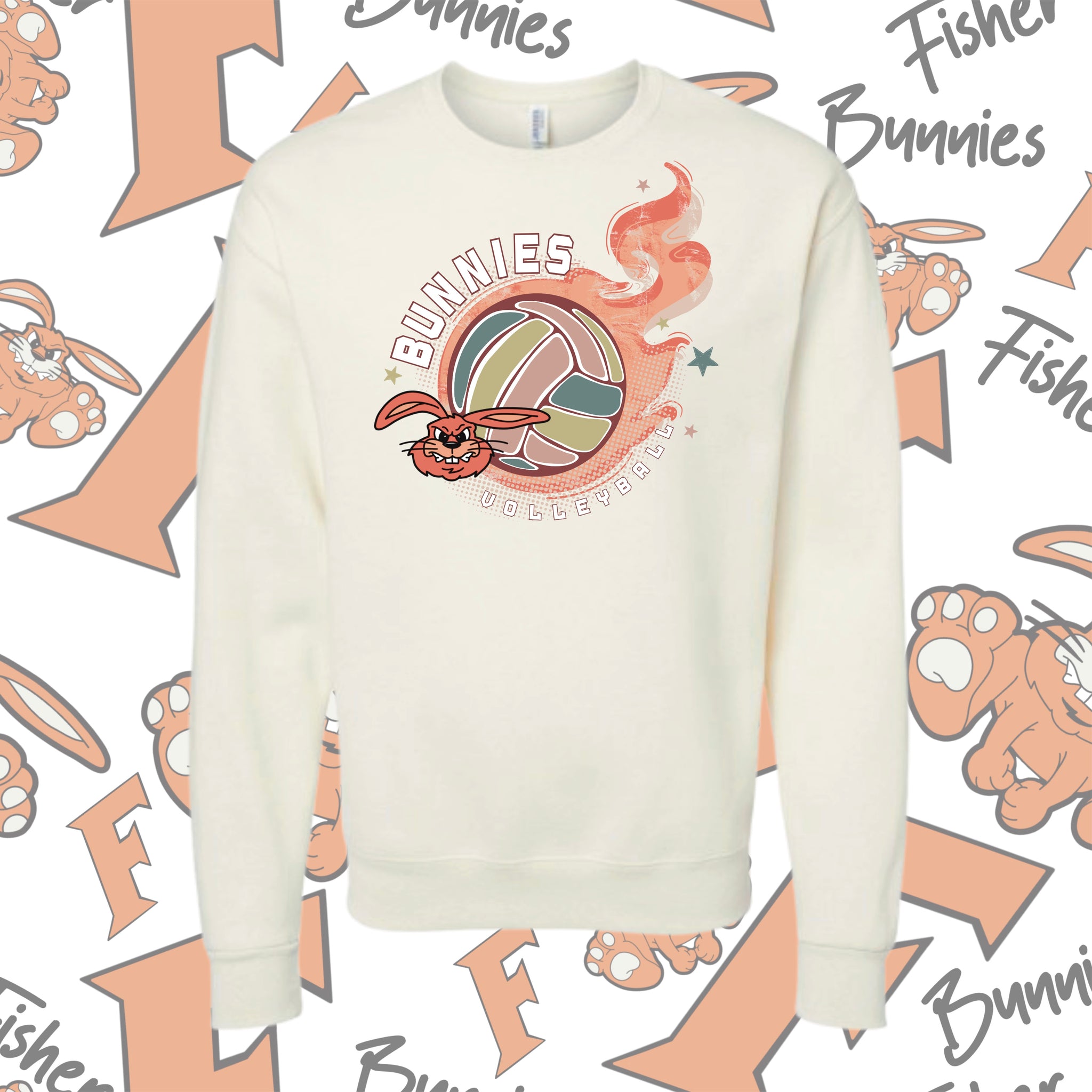 Flames Volleyball Crewneck (2 Color Options)