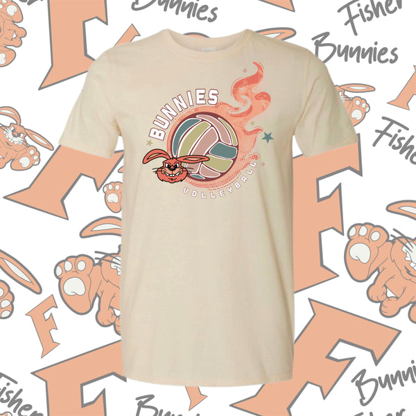 Flames Volleyball Cotton Tee (2 Color Options)