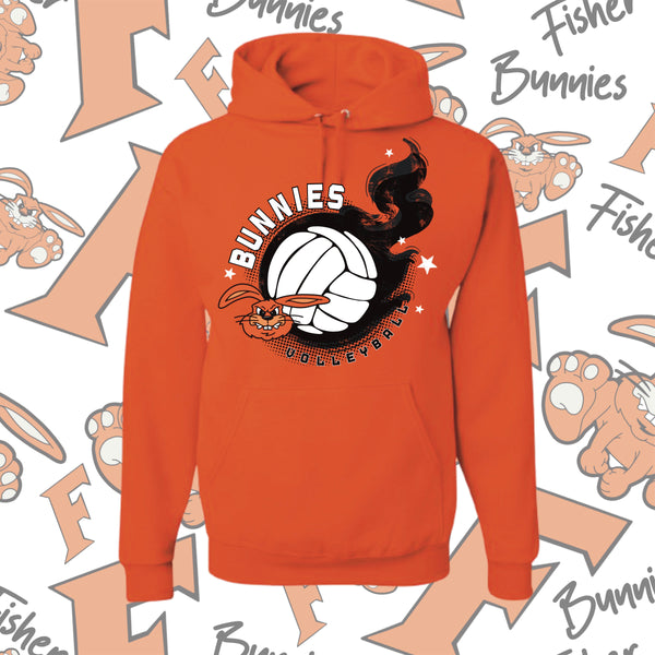 Flames Volleyball Hoodie (2 Color Options)
