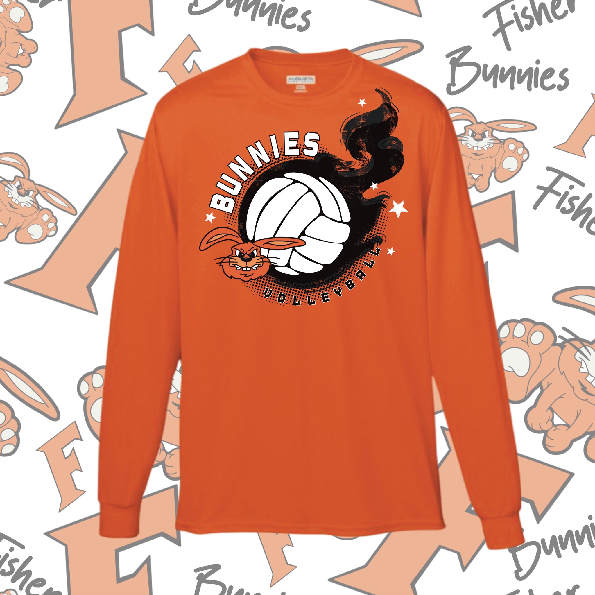 Flames Volleyball Moisture-Wicking Long Sleeve Tee