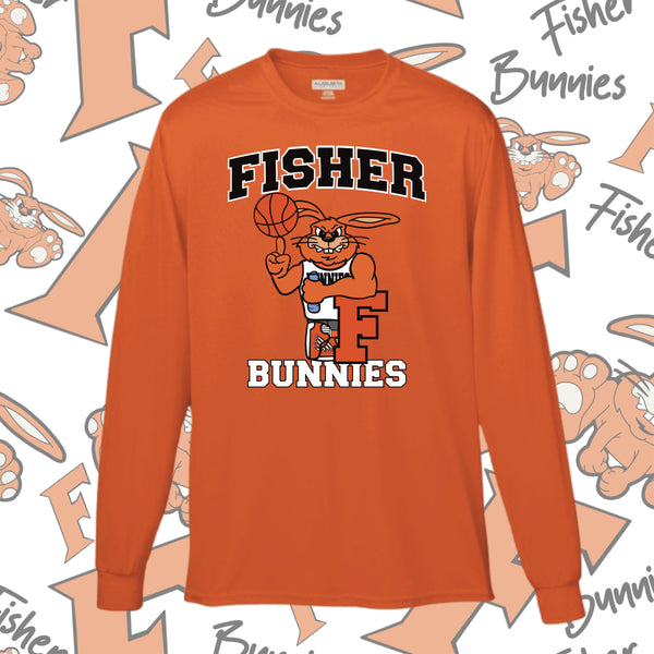 Basketball Design 3 Moisture Wicking Long Sleeve