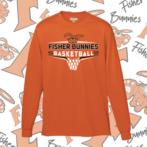 Basketball Design 2 Moisture Wicking Long Sleeve