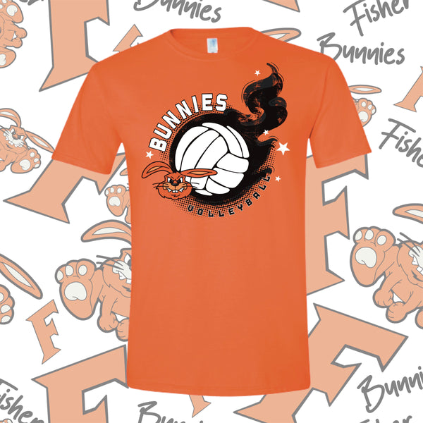 Flames Volleyball Cotton Tee (2 Color Options)