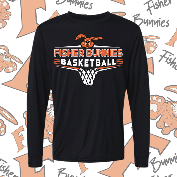 Basketball Design 2 Moisture Wicking Long Sleeve