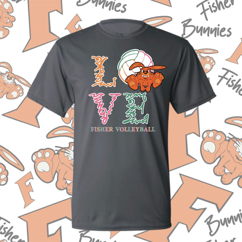 Love Volleyball (2 Options) Moisture-Wicking Tee