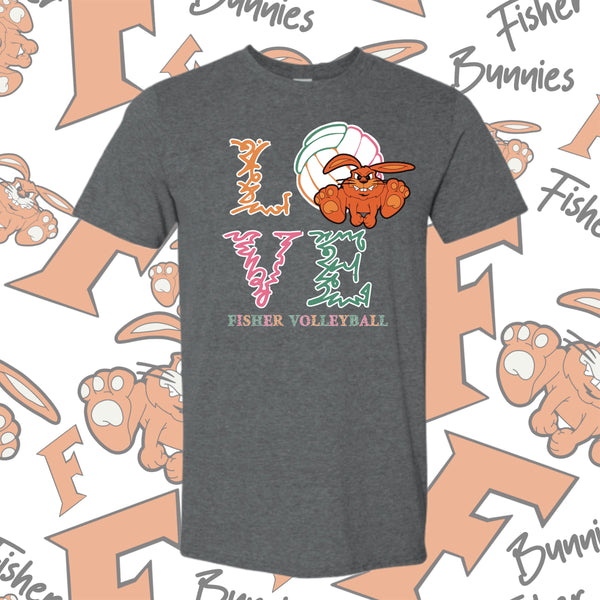 Love Volleyball (2 Color Options) Cotton Tee