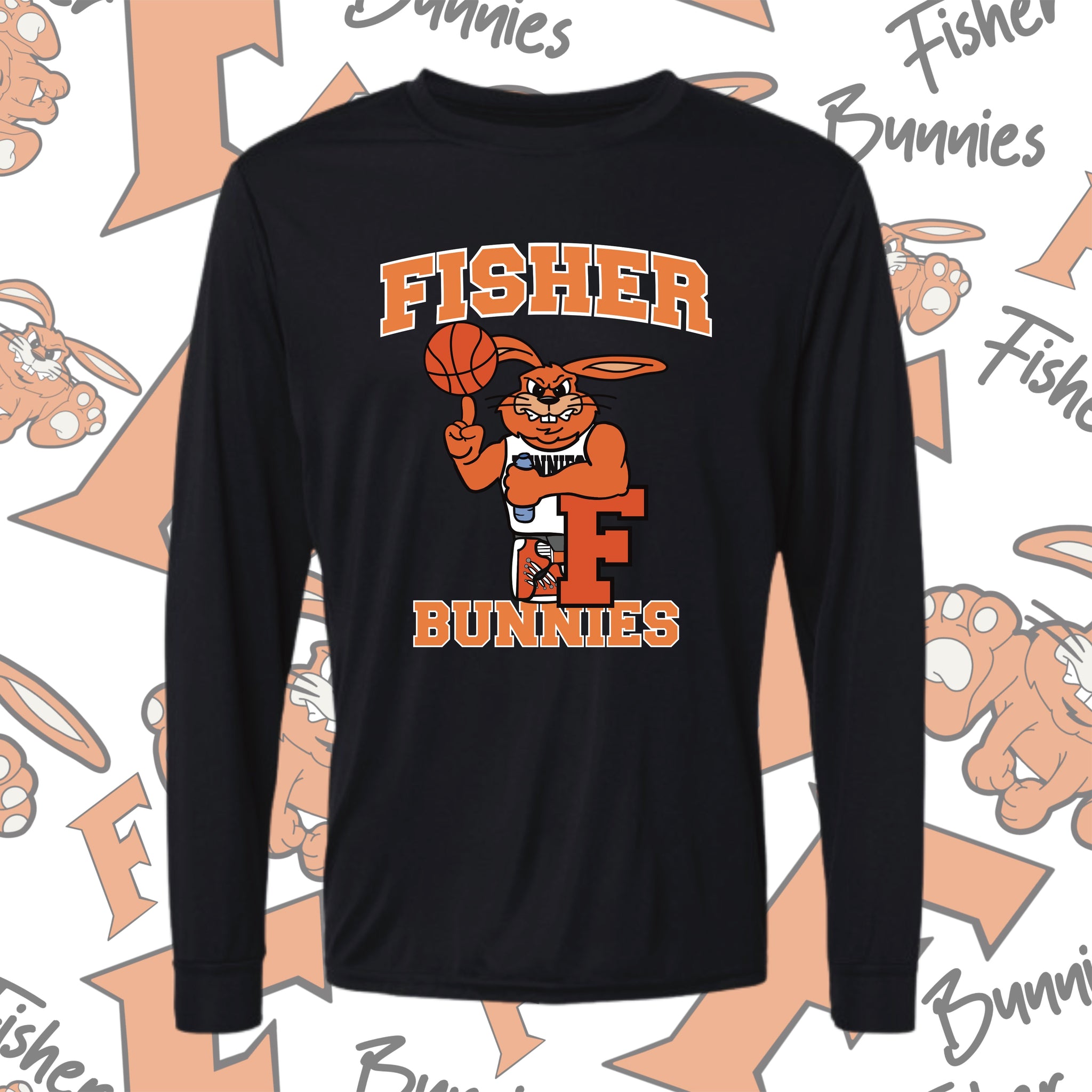 Basketball Design 3 Moisture Wicking Long Sleeve