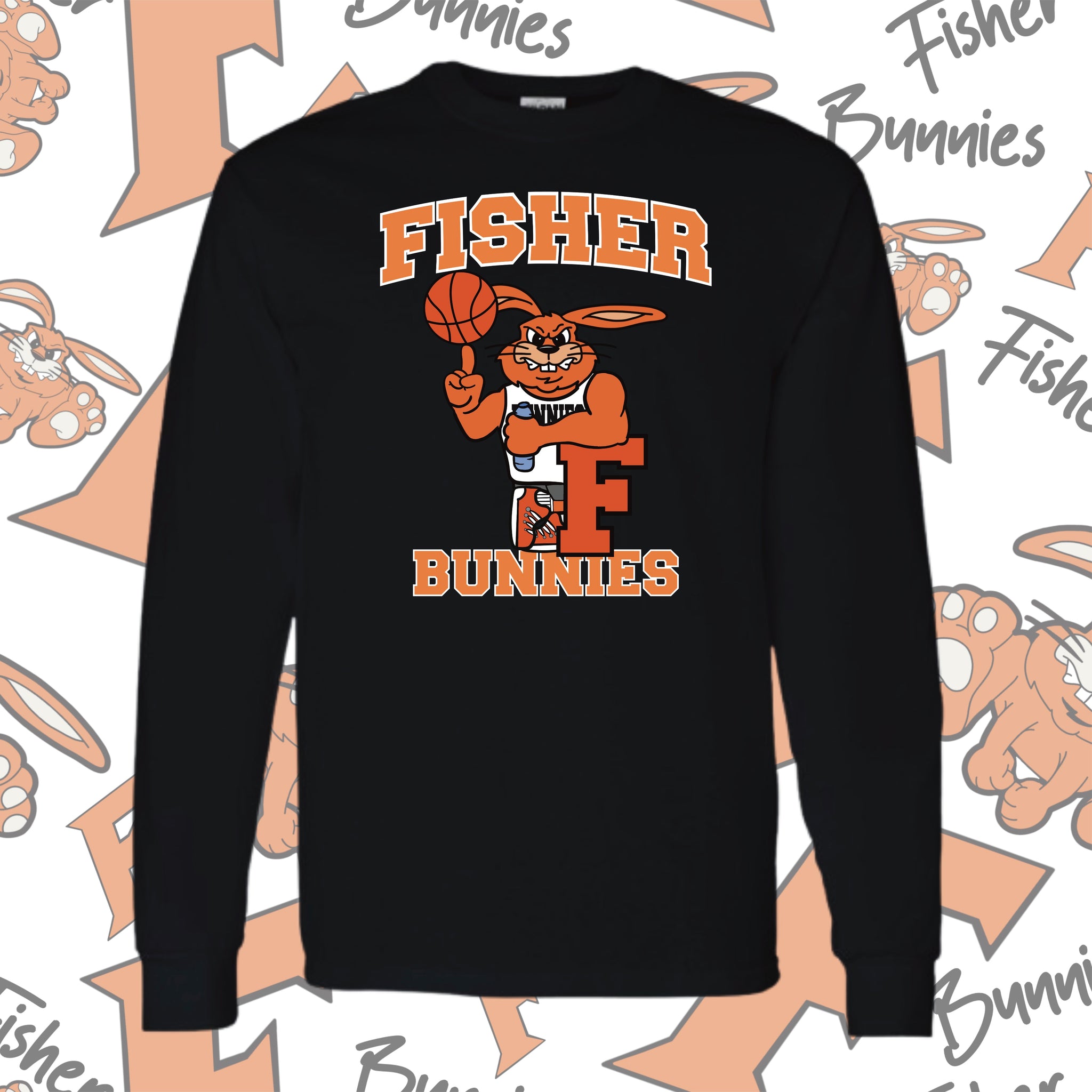 Basketball Design 3 Cotton Long Sleeve