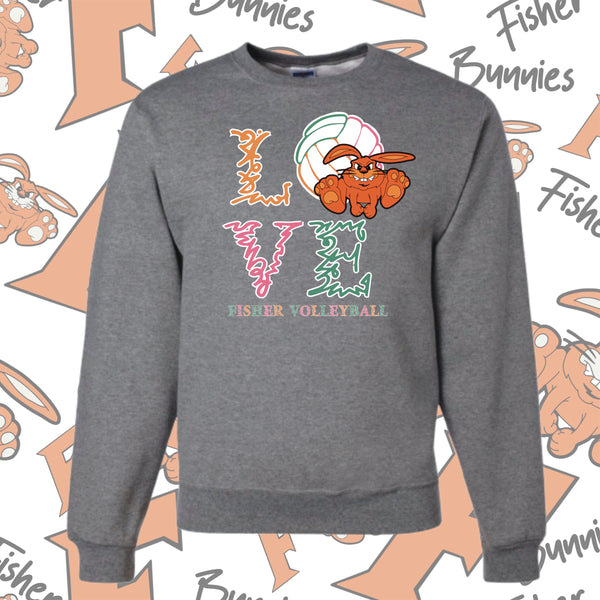Love Volleyball (2 Color Options) Crewneck