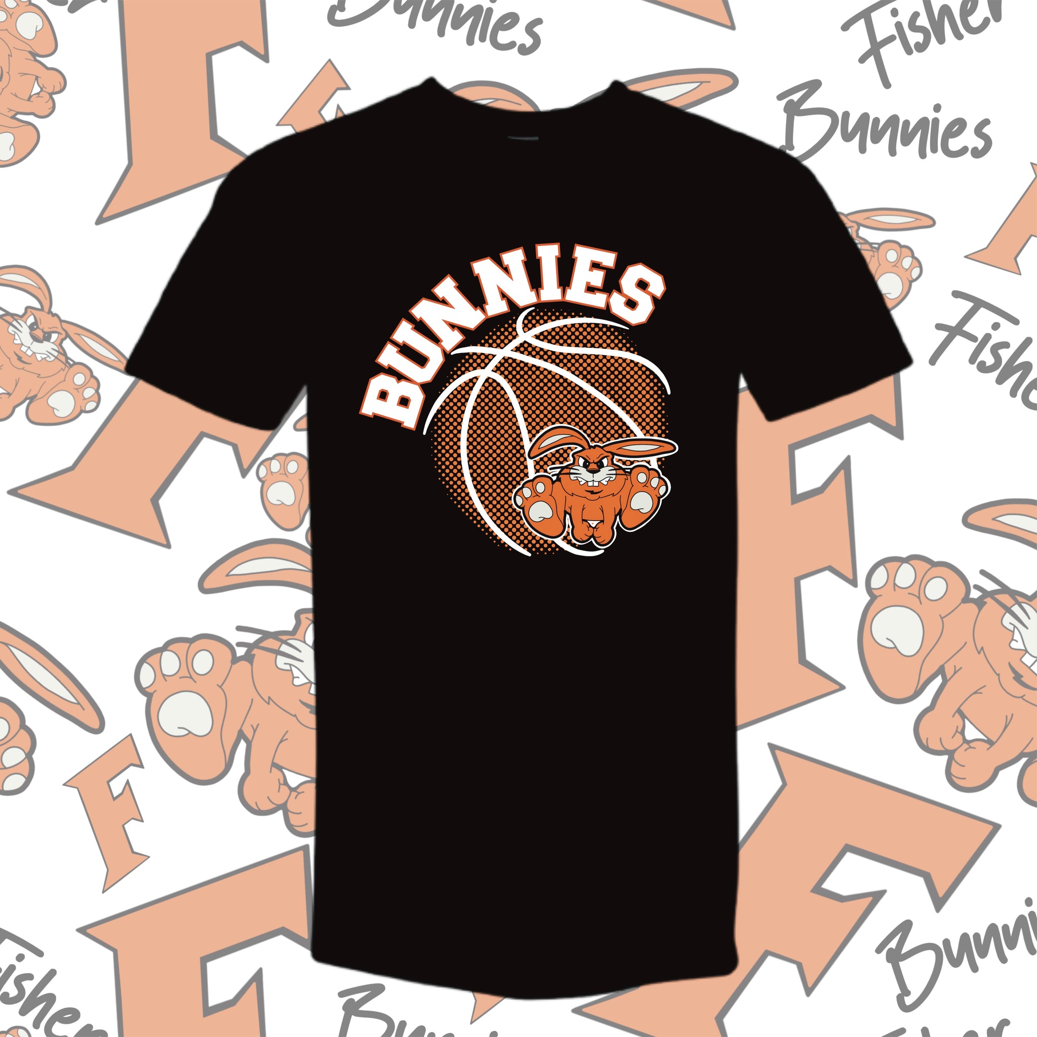 Cotton Fisher Basketball Ball Design Tee
