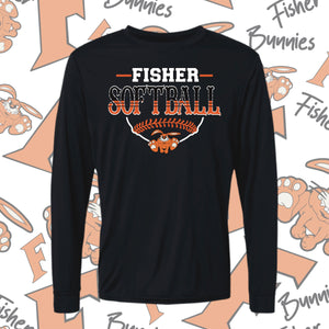 Fisher Softball Base Design Moisture-Wicking Long Sleeve Tee