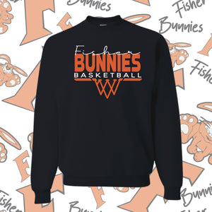 Fisher Bunnies Basketball Basket Design Crewneck Sweatshirt