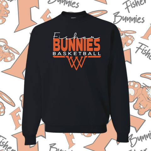 Fisher Bunnies Basketball Basket Design Crewneck Sweatshirt