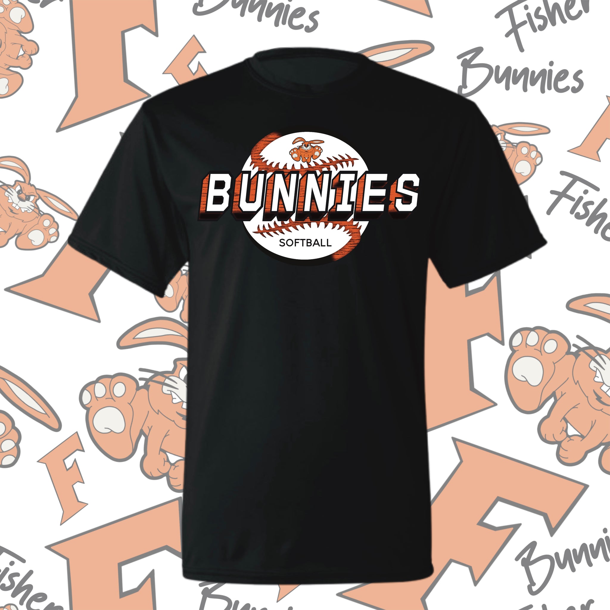 Fisher Bunnies Moisture-Wicking Short Sleeve Tee