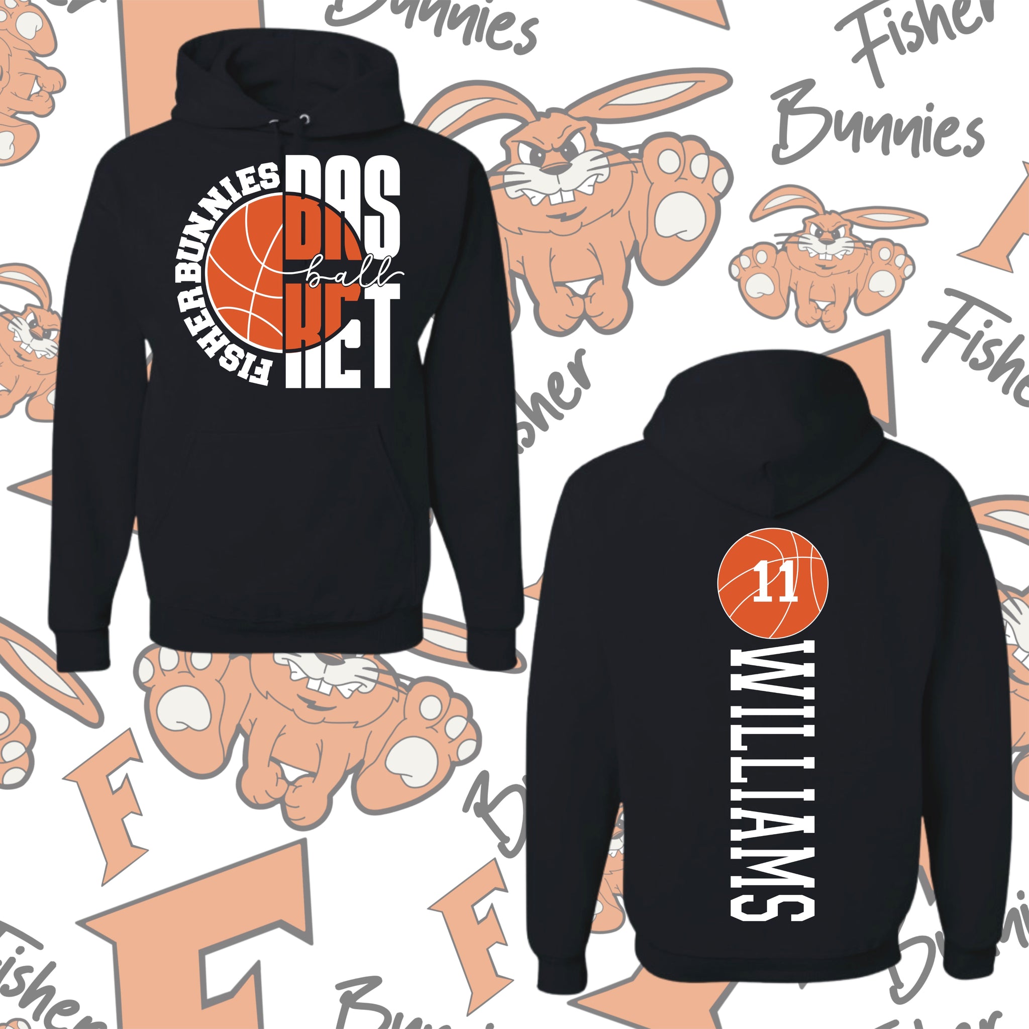 Fisher Basketball Double Sided Hoodie