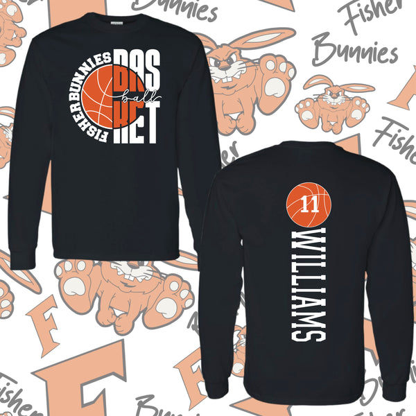 Fisher Basketball Double Sided Cotton Long Sleeve Tee