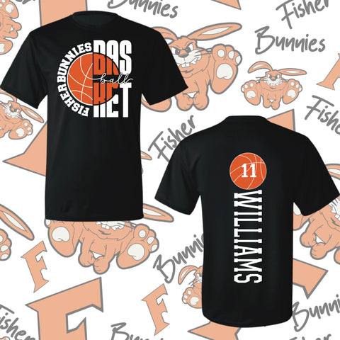 Fisher Bunnies Basketball Double Sided Moisture-Wicking Short Sleeve Tee
