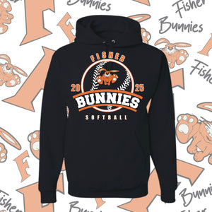 Fisher Bunnies Softball Hoodie