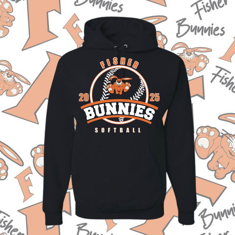 Fisher Bunnies Softball Hoodie