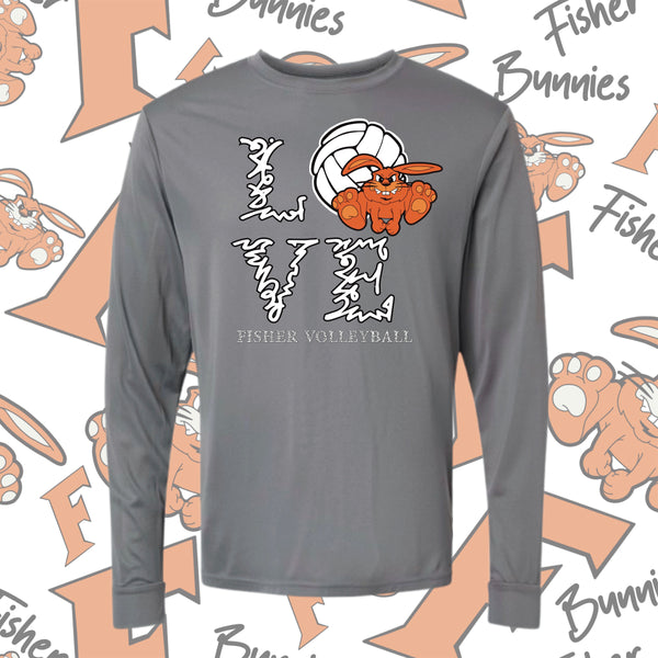 Love Volleyball (2 Options) Moisture-Wicking Long Sleeve Tee