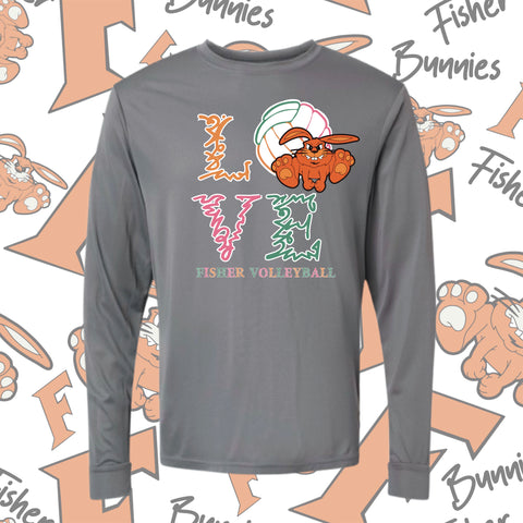 Love Volleyball (2 Options) Moisture-Wicking Long Sleeve Tee