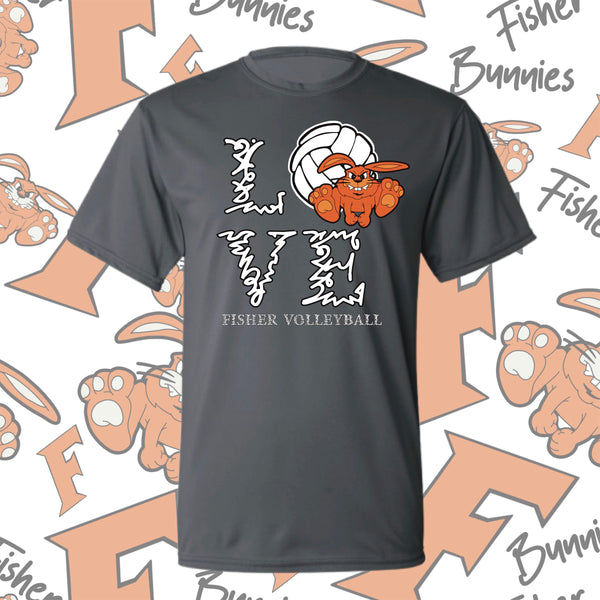 Love Volleyball (2 Options) Moisture-Wicking Tee