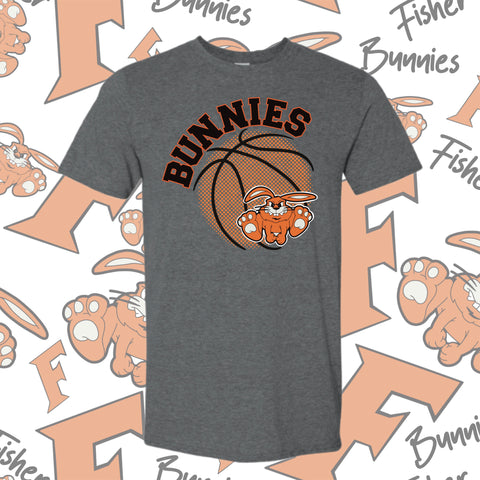 Cotton Fisher Basketball Ball Design Tee