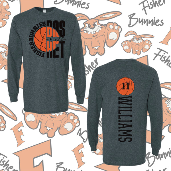 Fisher Basketball Double Sided Cotton Long Sleeve Tee