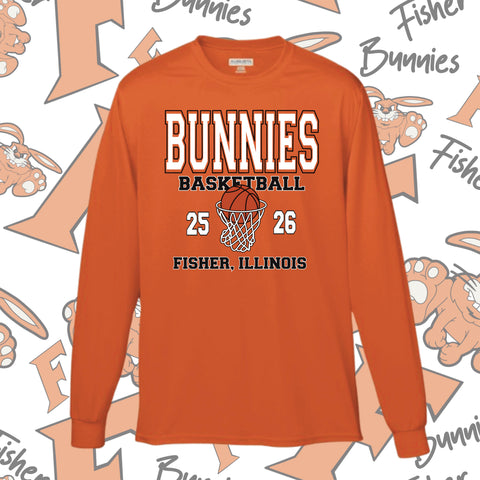 Basketball Design 1 Moisture Wicking Long Sleeve