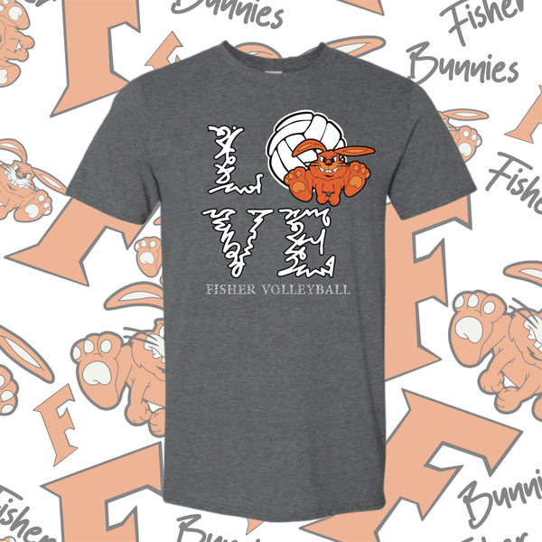 Love Volleyball (2 Color Options) Cotton Tee