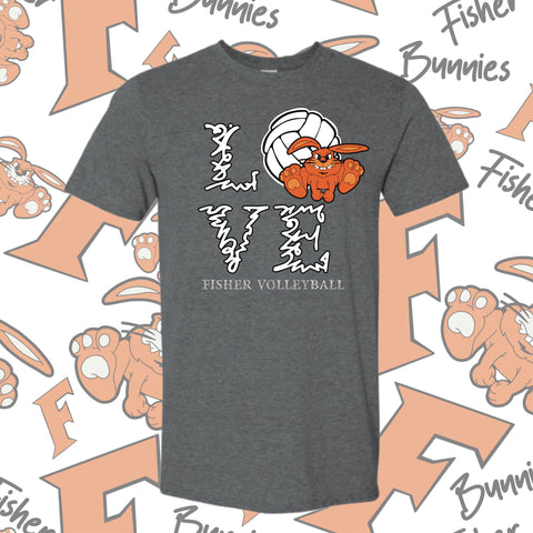 Love Volleyball (2 Color Options) Cotton Tee