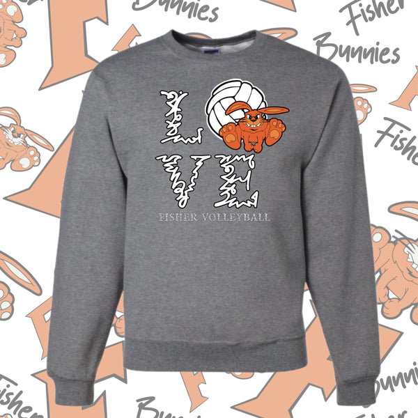 Love Volleyball (2 Color Options) Crewneck