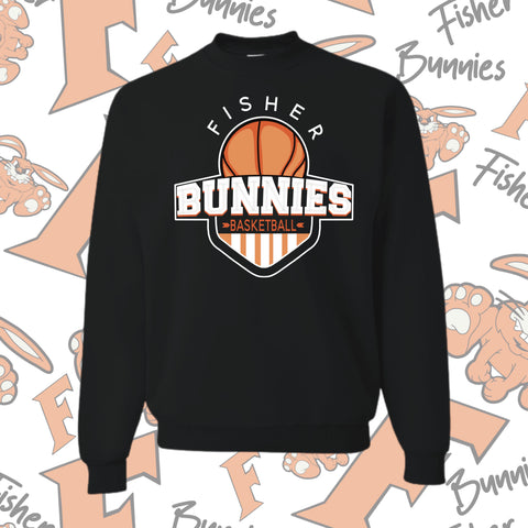 Bunnies Basketball Crewneck Sweatshirt Black Only