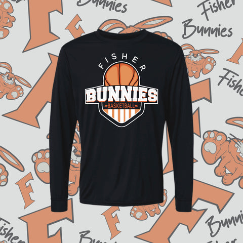 Moisture-Wicking Long Sleeve Tee Black Only