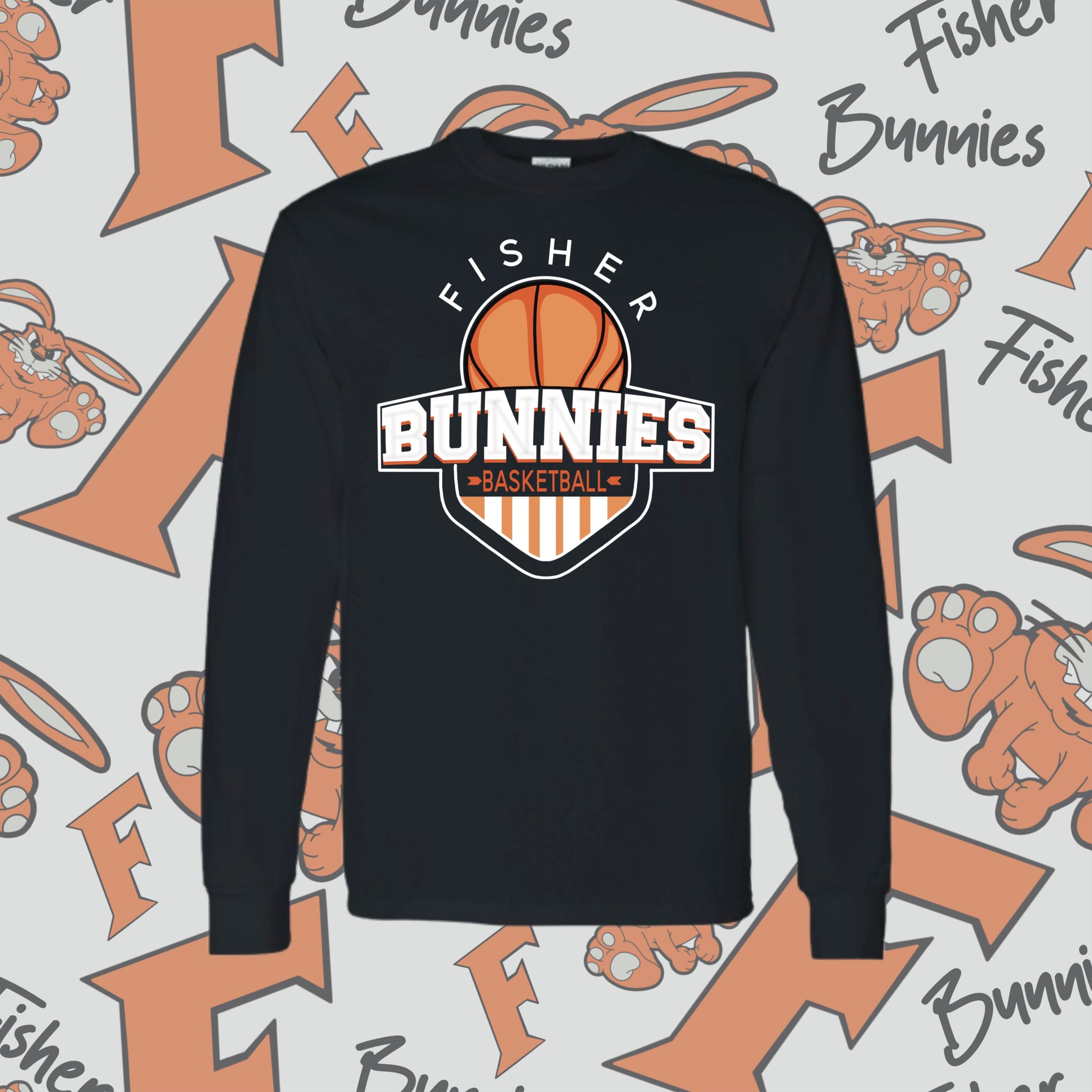 Fisher Basketball Cotton Long Sleeve Tee Black Only