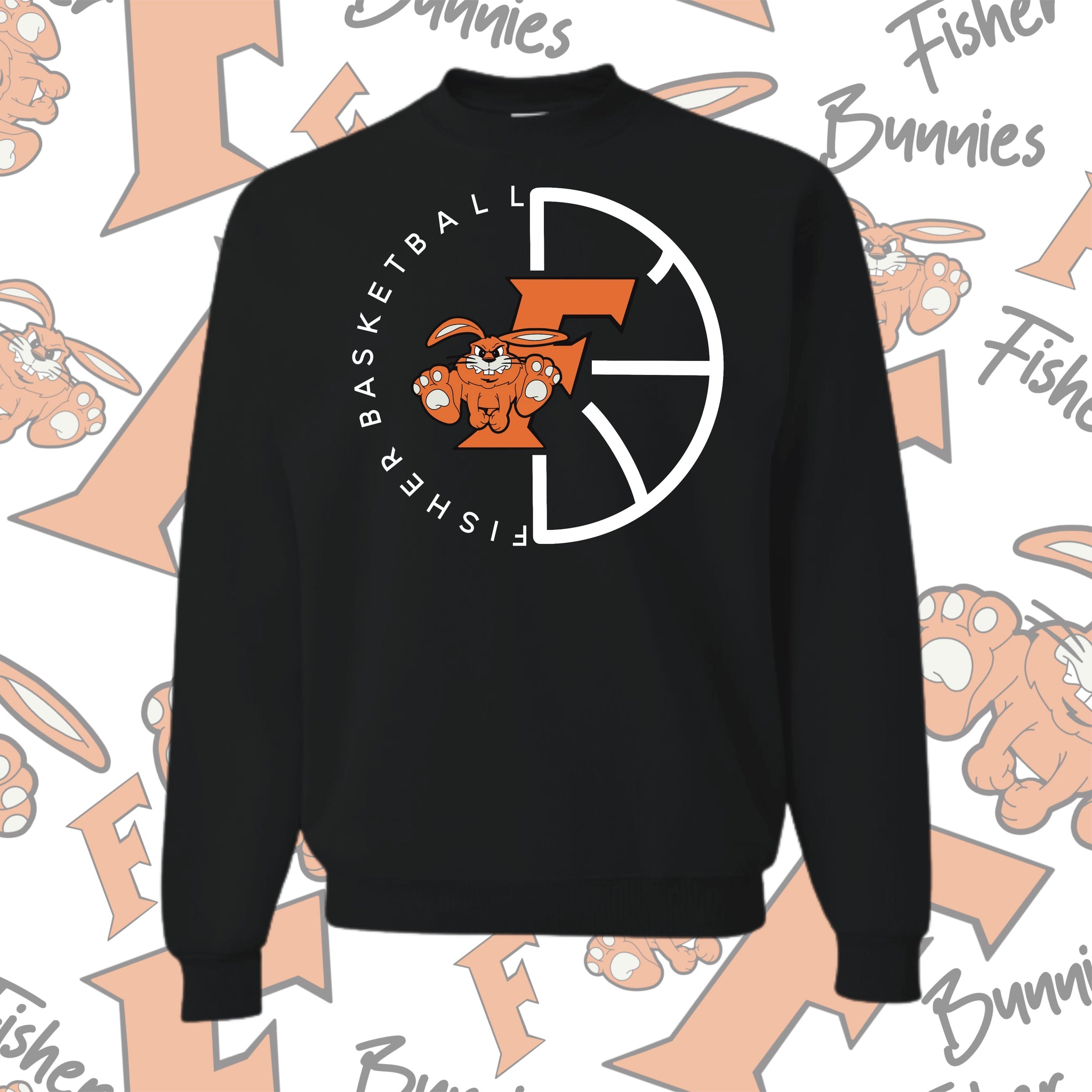 Bunnies Basketball Crewneck Sweatshirt (4 Color Options)