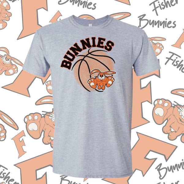 Cotton Fisher Basketball Ball Design Tee