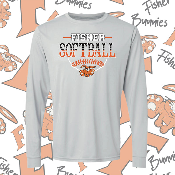 Fisher Softball Base Design Moisture-Wicking Long Sleeve Tee
