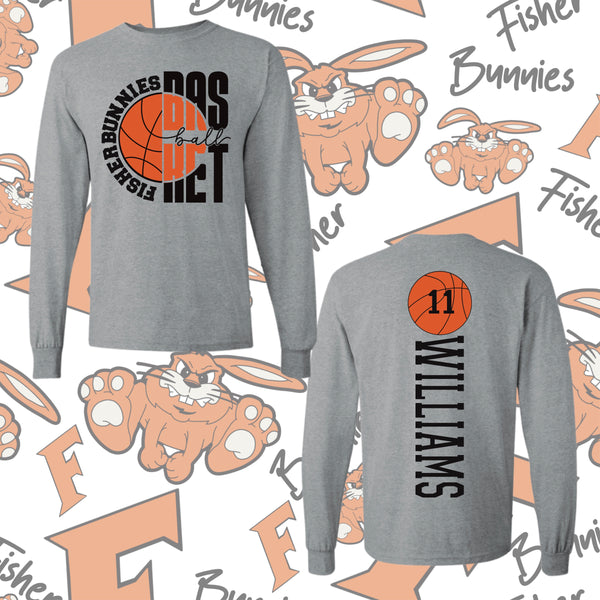 Fisher Basketball Double Sided Cotton Long Sleeve Tee