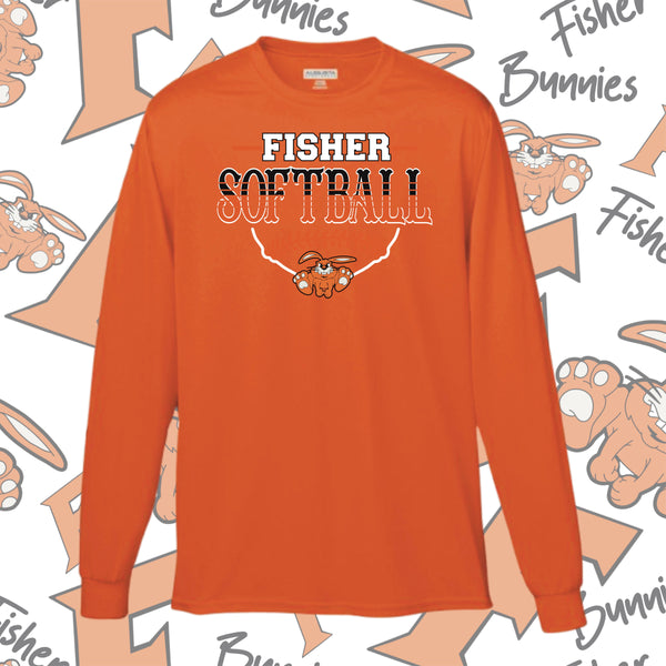 Fisher Softball Base Design Moisture-Wicking Long Sleeve Tee