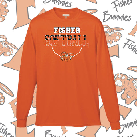 Fisher Softball Base Design Moisture-Wicking Long Sleeve Tee