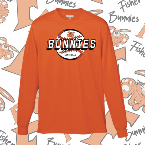Fisher Bunnies Moisture-Wicking Long Sleeve Tee