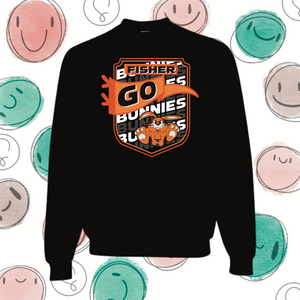 Black Shield Fisher Bunnies Crewneck