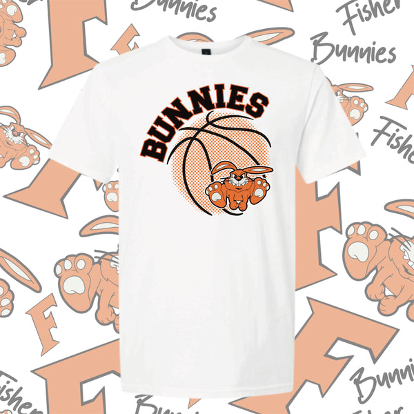 Cotton Fisher Basketball Ball Design Tee