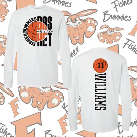 Fisher Basketball Double Sided Cotton Long Sleeve Tee