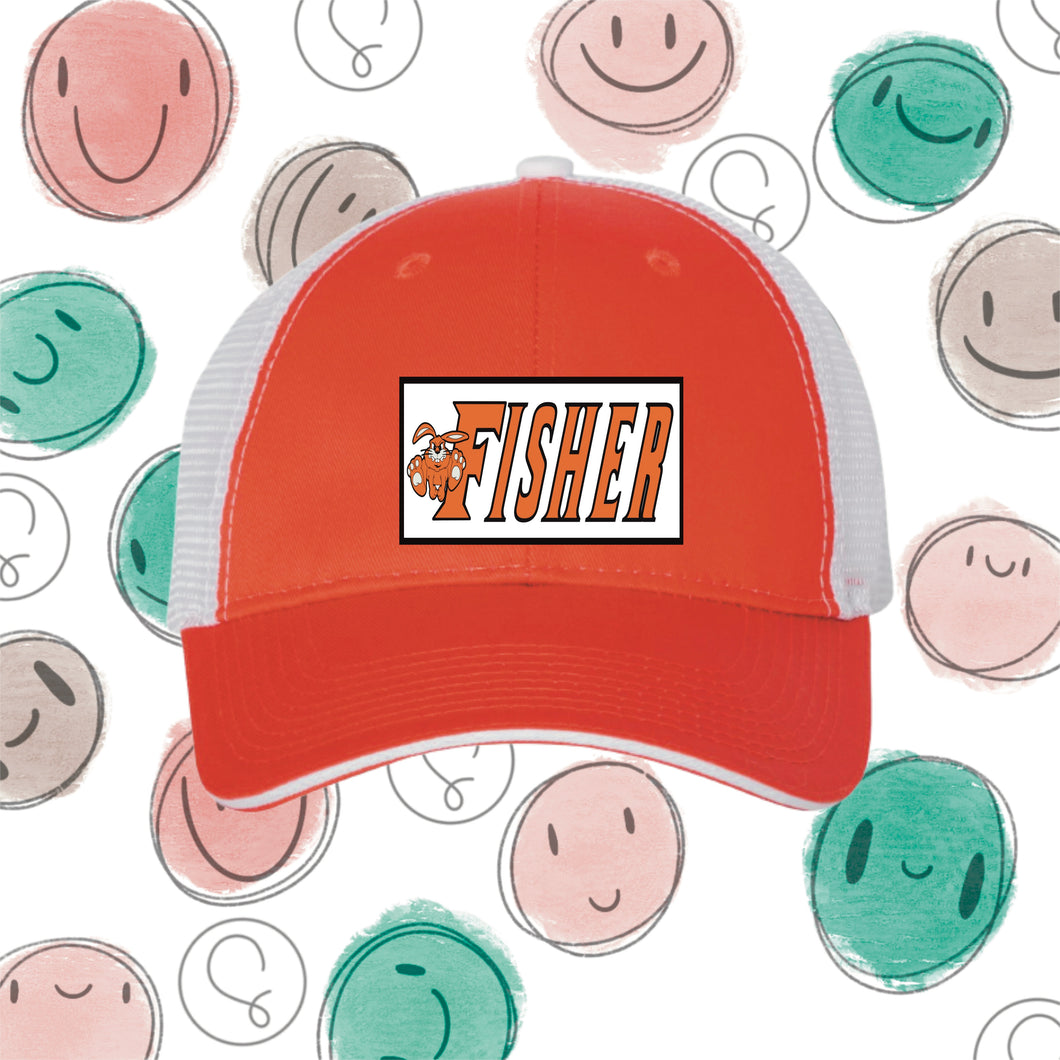 Fisher Orange/White Trucker Hat