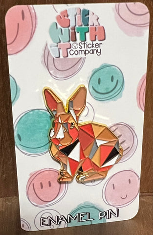 Geometric Bunnies Enamel Pin